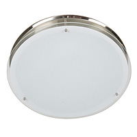 Unbranded 4250 LG - Large Chrome and Glass Flush Light