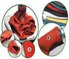 4300.03 Hand Brake Gaiter (elasticated bottom- velcro& leather tie top)- red
