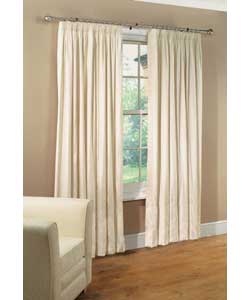 65% polyester, 35% viscose curtain.50% cotton, 50% polyester lining.Hang with 3in/7.6cm header