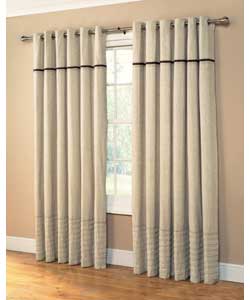 40% polyester, 30% linen and 30% viscose curtain with pintuck and stitch detail.50% cotton, 50%