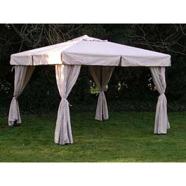 The 4x3m Delux Gazebo from Kingdom Teak is available at Rawgarden. Perfect for entertaining friends 