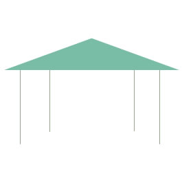 4x3m Gazebo Replacement Canopy