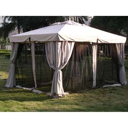 The 4x3m Riveria Gazebo from Kingdom Teak is available at Rawgarden. Perfect for entertaining friend
