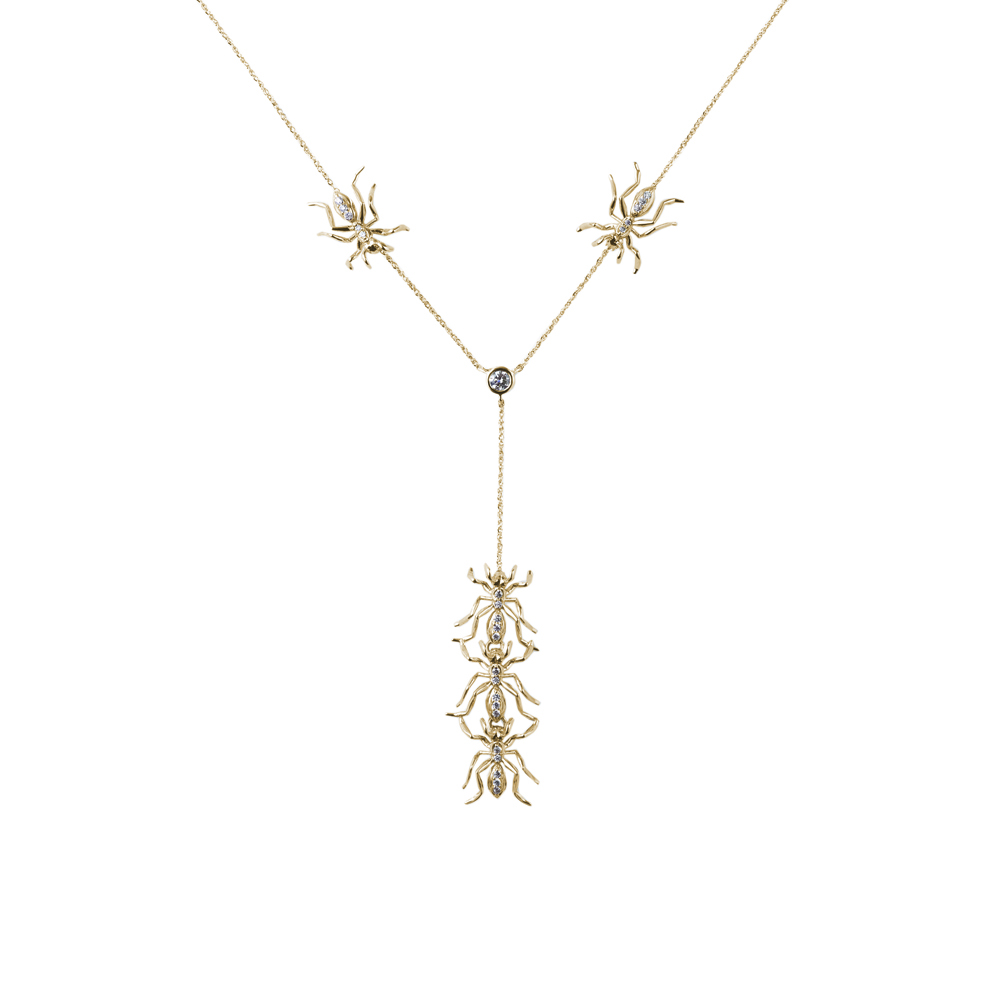 Unbranded 5 Ant Lariat - Yellow Gold