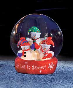 5ft Inflatable Illuminated Snowing Globe
