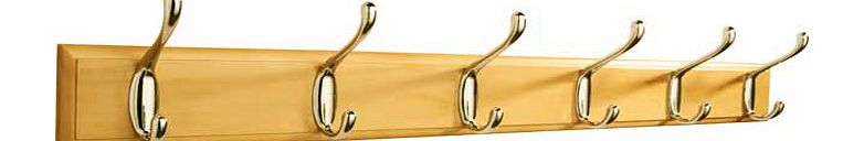 Unbranded 6 Double Chrome Coat Hooks - Pine