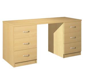 6 drawer desk