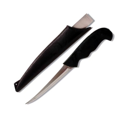 Fillet Knife 6 inch (15cm) Ergonomical handle. Full blade length is 6 inches (15cm).