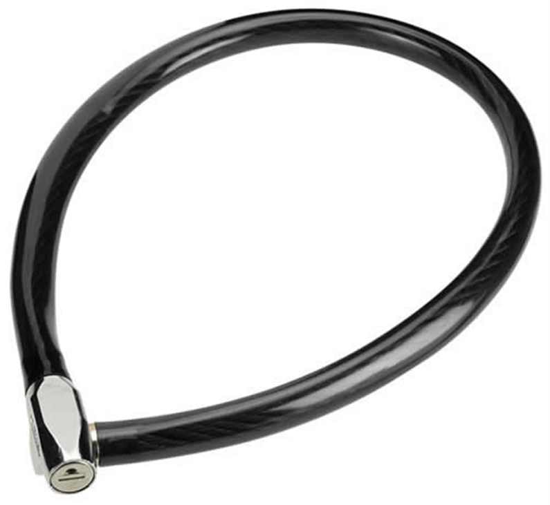 POPULAR 9MM THICK, 65CM STEEL CABLE WITH SELF LOCKING MECHANISM. ABUS LEVEL 3