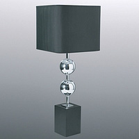 Unbranded 6523 - Black and Chrome Table Lamp Pair