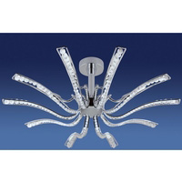 Stylish and unique polished chrome finish ceiling fitting dressed with delicate crystal beads. Perfe