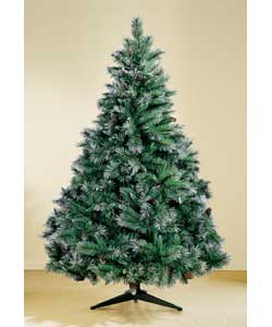 Unbranded 6ft Silver Glitter Mixed Needle Pre-lit Tree