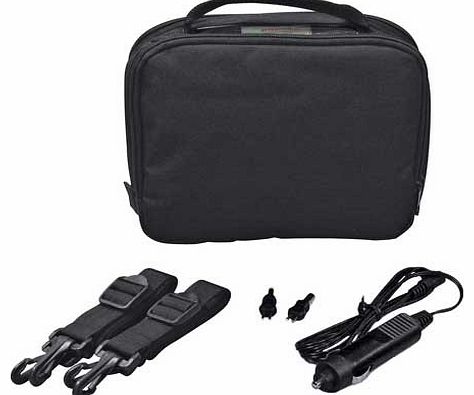 7 Inch Gadget Bag with Car Charger - Black