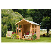 Unbranded 7 x 5 Summerhouse with Veranda with installation