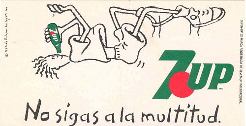 7up ``upside down`` Logo Sticker (15cm x 8cm)