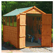 Unbranded 8 x 6 Shiplap Apex Shed and Shed Base