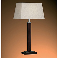 Contemporary and stylish table lamp with metal trim and co-ordinating shade. Height - 78cm Diameter 