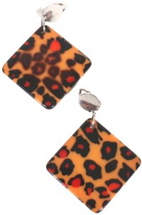 Unbranded 80s Leopard Earrings - Clip On