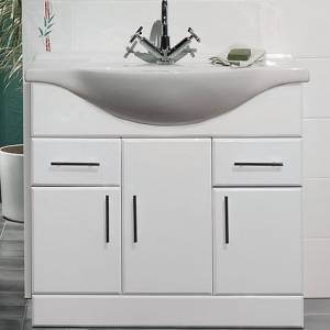 This stylish High Gloss White Furniture is designed to enhance any bathroom  whilst providing a prac