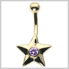 9 Ct Gold Twinkle Star Navel Bar