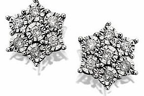 Little they may be - 8mm wide - but these diamond daisy cluster earrings are very impactful (11pts total diamond weight per pair). Perfect for day or evening wear.