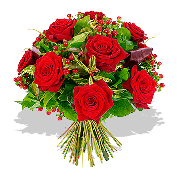 Unbranded A Dozen Red Roses   Vase - flowers