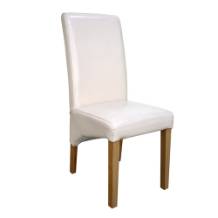 A Pair of Cornell cream leather chairs