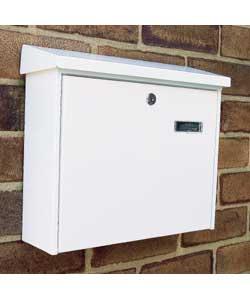 A4 capacity, galvanised steel powder coated finish post box.Weather resistant with cylinder lock and