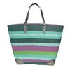 This straw shopper is perfect for all your beach goodies. Wipe clean. Outer: Straw. Lining: Cotton. 
