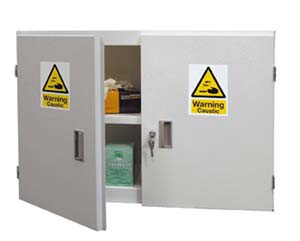 Enables the safe storage and separation of caustic materials as demanded by the COSHH regulations