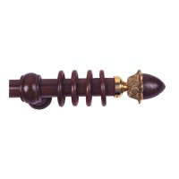 Brass finials give a luxurious look to complement