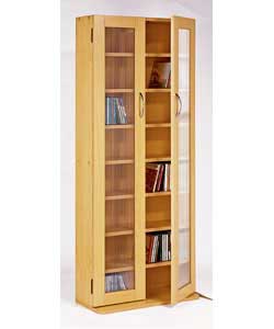 Unbranded Acrylic Double Fronted CD Cabinet - Beech
