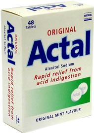 Tablet containing Alexitol sodium 360mg. Relief of