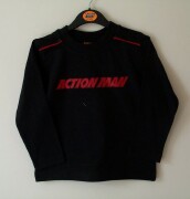 Official black long sleeved t-shirt with "Action Man" in red letters across