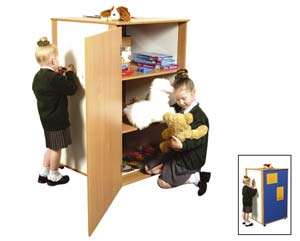 Activity cube with storage unit