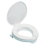 Unbranded adaptable? Raised Toilet Seat with Lid, 5cm