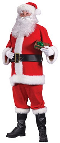 Unbranded Adults Santa Suit Plush Trim w Accessories