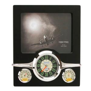 Unbranded Aeroplane Dial Clock and 6 x 4 Photo Frame