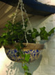 Aged Ceramic Garden Hanging Basket