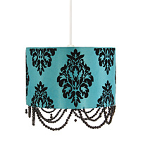 Unbranded AI128 AQ - Aqua Flock Motif Pendant Shade