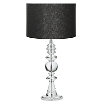 Unbranded AI3000/261 18 BLK - Clear Crystal Glass Table Lamp