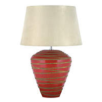 Unbranded AI339RD/264 16 IV - Red Ceramic Table Lamp