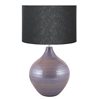 Unbranded AI3831GP/261 12 BLK - Small Graphite Ceramic Table Lamp