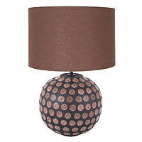 Unbranded AI3841/261 14 BR - Small Chocolate Ceramic Table Lamp