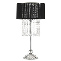 Unbranded AI459BLK - Black and Glass Table Lamp