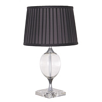 Unbranded AI510/258 14 BLK - Large Clear Crystal Glass Table Lamp