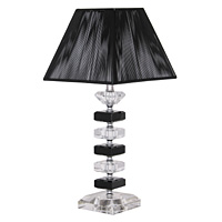 Unbranded AI524 - Clear and Black Crystal Glass Table Lamp