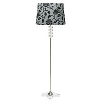 Unbranded AI848 FL/229 16 GY - Metal and Crystal Glass Floor Lamp
