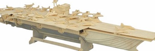Unbranded Aircraft Carrier - Woodcraft Construction Kit- Quay