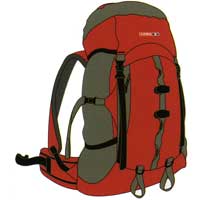 Unbranded Airstream 30 5 Rucksack Red and Steel